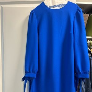 Banana Republic Blue 3/4 sleeve bow swing dress